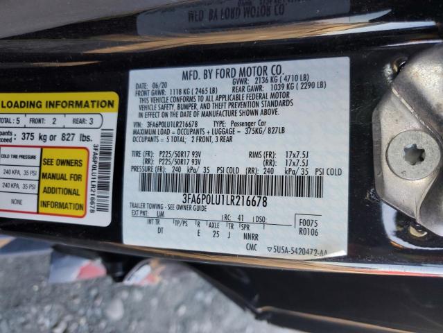 3FA6P0LU1LR216678 Ford Fusion SE 13