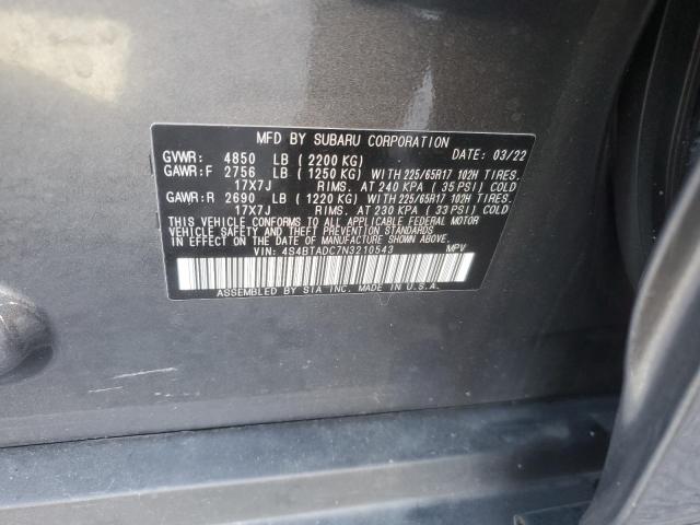 2022 SUBARU OUTBACK/AW 4S4BTADC7N3210543