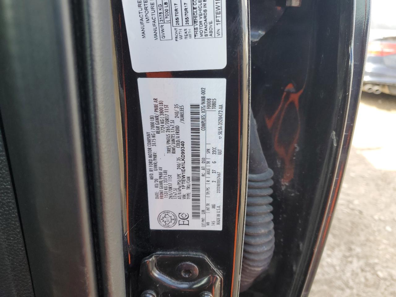 1FTEW1E41LKD99340 FORD F-150 2020