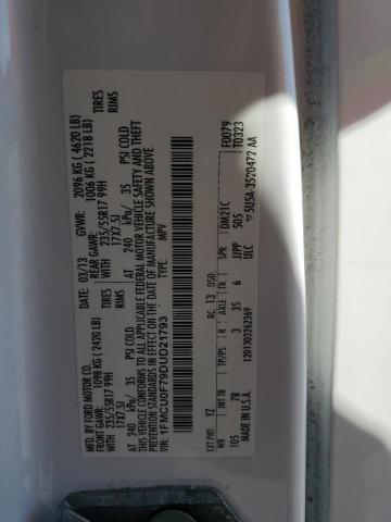 VIN 1FMCU0F79DUD21793 2013 Ford Escape, S no.13