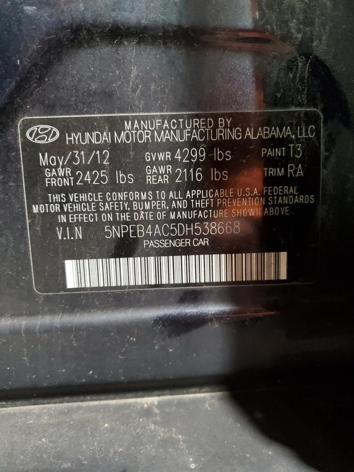 5NPEB4AC5DH538668 2013 Hyundai Sonata Gls