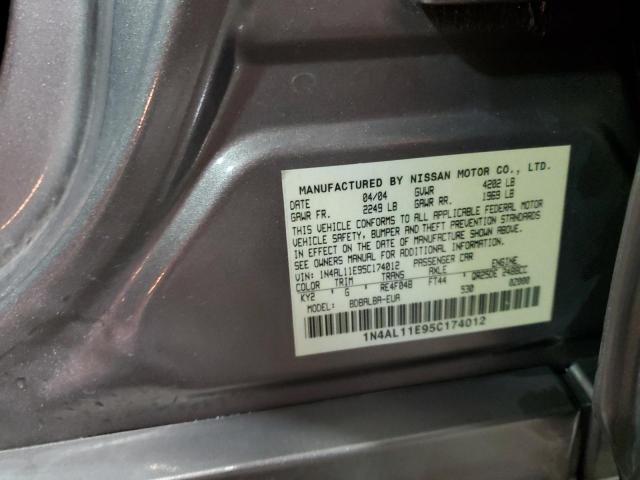 2005 Nissan Altima S VIN: 1N4AL11E95C174012 Lot: 48455544