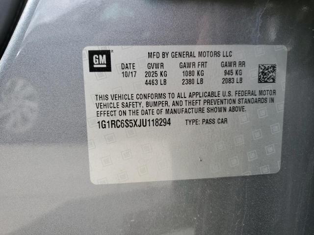 VIN 1G1RC6S5XJU118294 2018 Chevrolet Volt, LT no.13