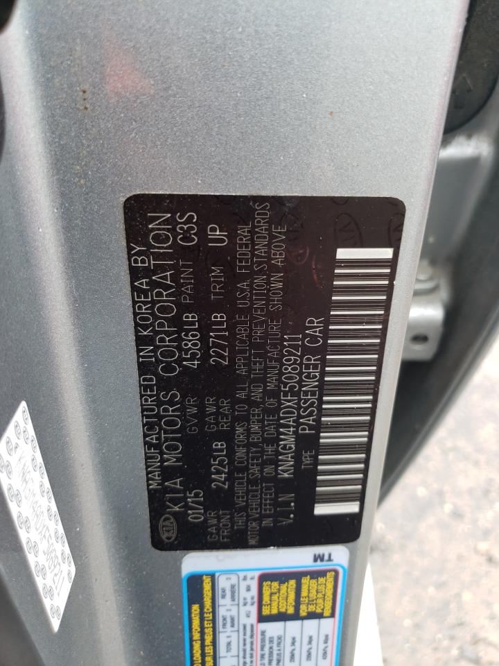 KNAGM4ADXF5089211 2015 Kia Optima Hybrid