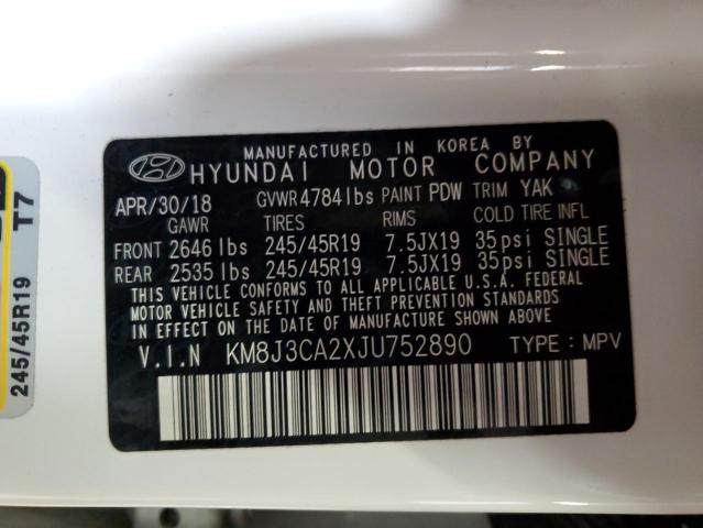 2018 HYUNDAI TUCSON VAL - KM8J3CA2XJU752890