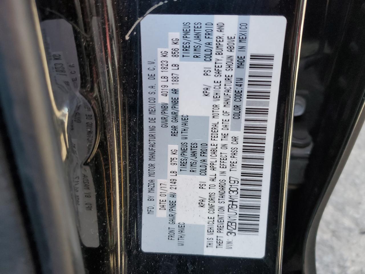 Lot #2835983644 2017 MAZDA 3 SPORT