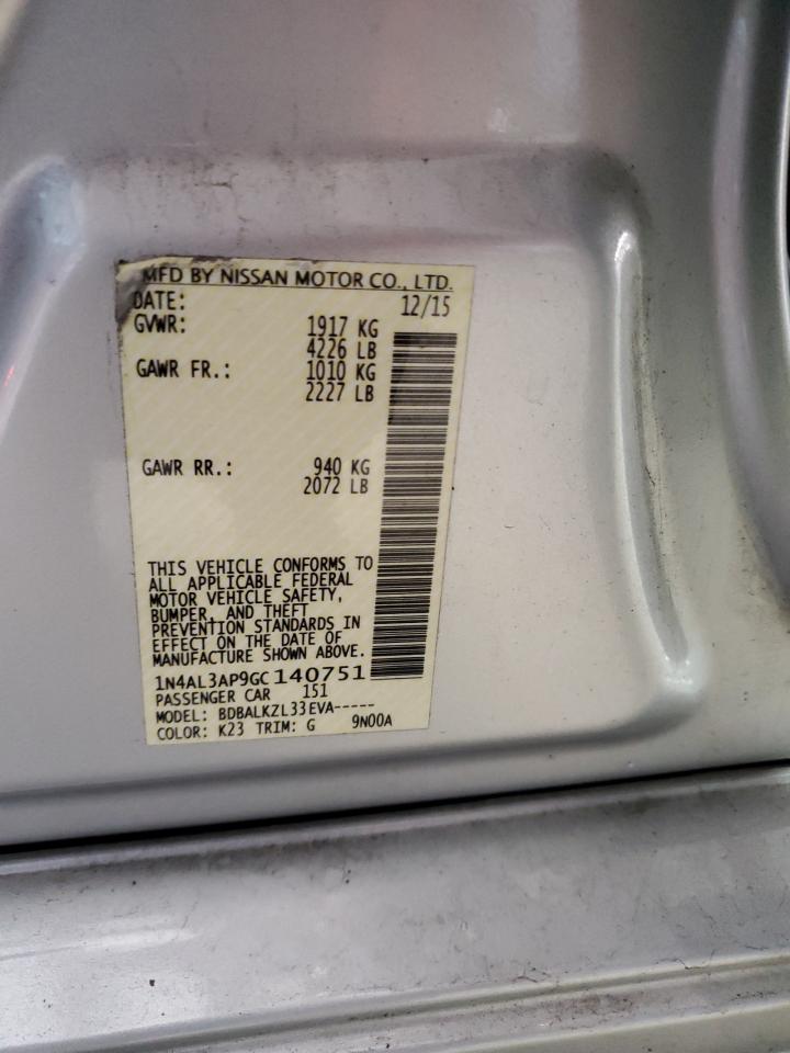 1N4AL3AP9GC140751 NISSAN ALTIMA 2016