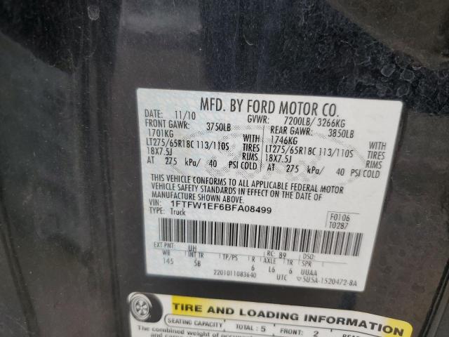 2011 Ford F150 Supercrew VIN: 1FTFW1EF6BFA08499 Lot: 46580184