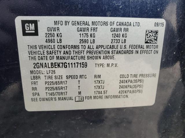 2016 Chevrolet Equinox Ls VIN: 2GNALBEK7G1117159 Lot: 47207574