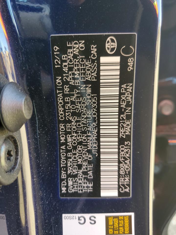 JTDEPRAE9LJ093051 TOYOTA COROLLA 2020