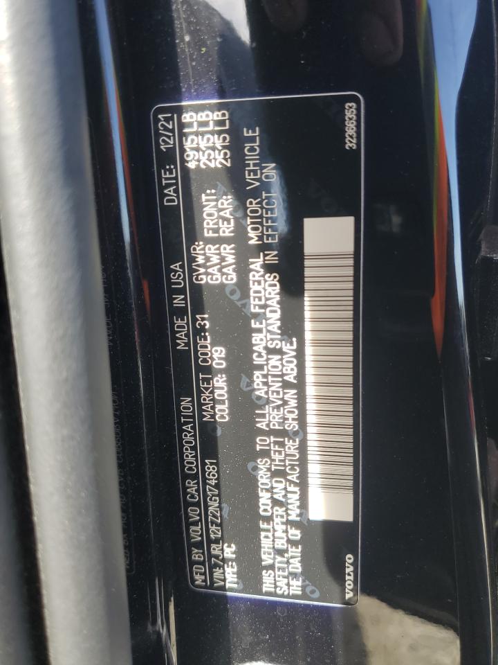 7JRL12FZ2NG174681 2022 Volvo S60 B5 Momentum