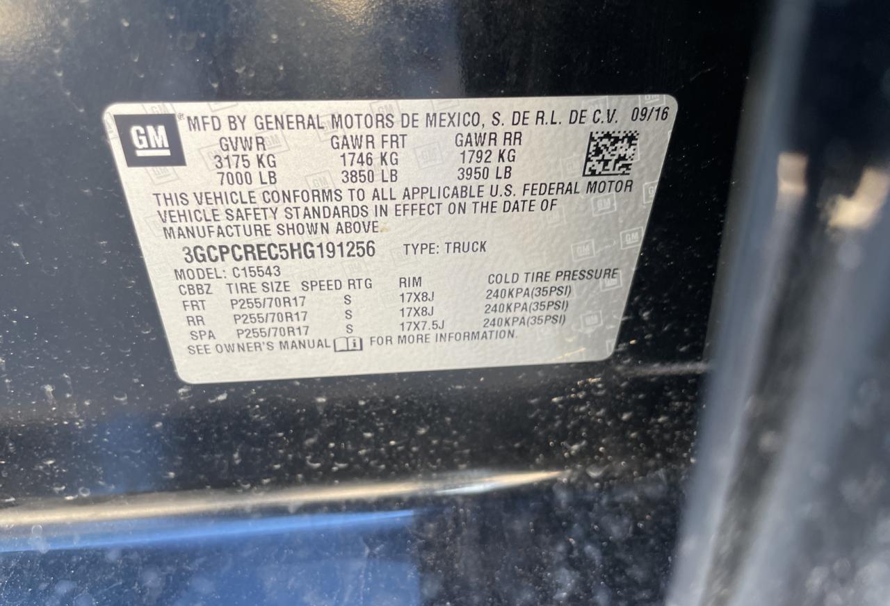 3GCPCREC5HG191256 CHEVROLET ALL Models 2017