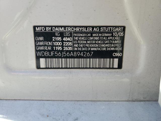 2006 Mercedes-Benz E 350 VIN: WDBUF56J56A894267 Lot: 47020634