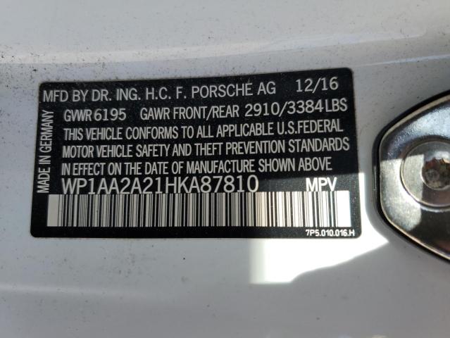 2017 PORSCHE CAYENNE - WP1AA2A21HKA87810