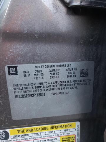 1G1ZB5E06CF118801 2012 Chevrolet Malibu Ls