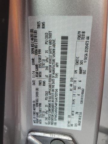 1FMCU0G74FUA75706 2015 FORD ESCAPE - Image 13