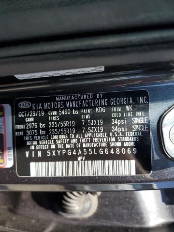 2020 Kia Sorento S VIN: 5XYPG4A55LG648069 Lot: 47644484