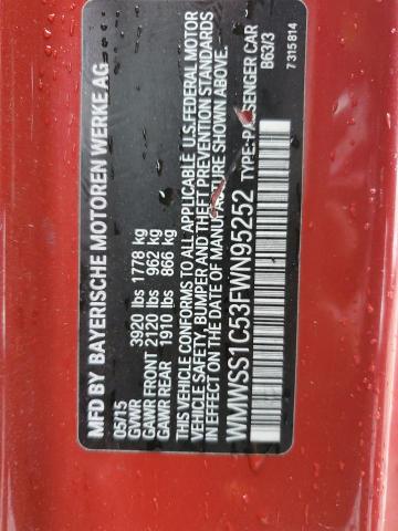 2015 MINI COOPER PAC WMWSS1C53FWN95252