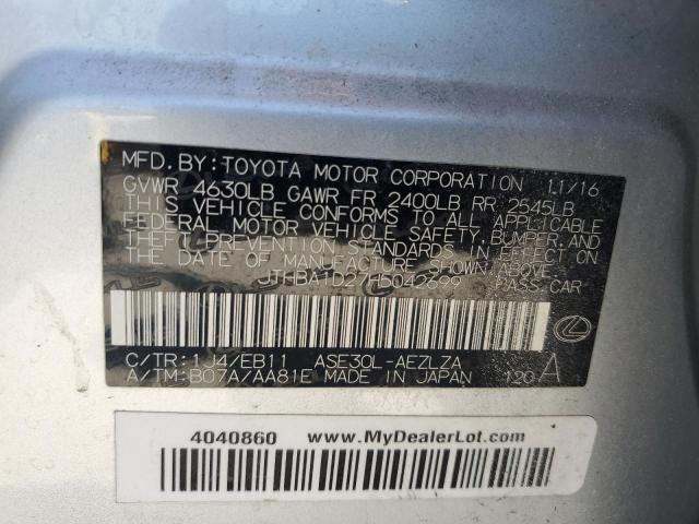 2017 Lexus Is 200T VIN: JTHBA1D27H5042699 Lot: 44027354