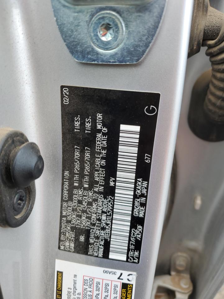 JTEBU5JR1L5799572 TOYOTA 4RUNNER 2020