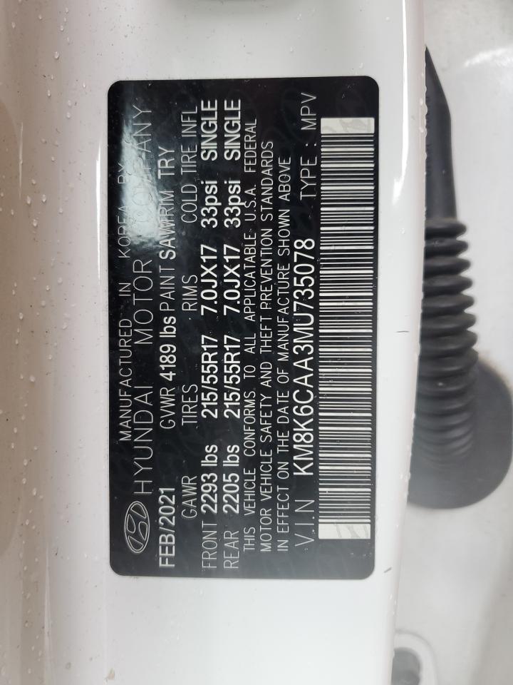 KM8K6CAA3MU735078 HYUNDAI KONA 2021