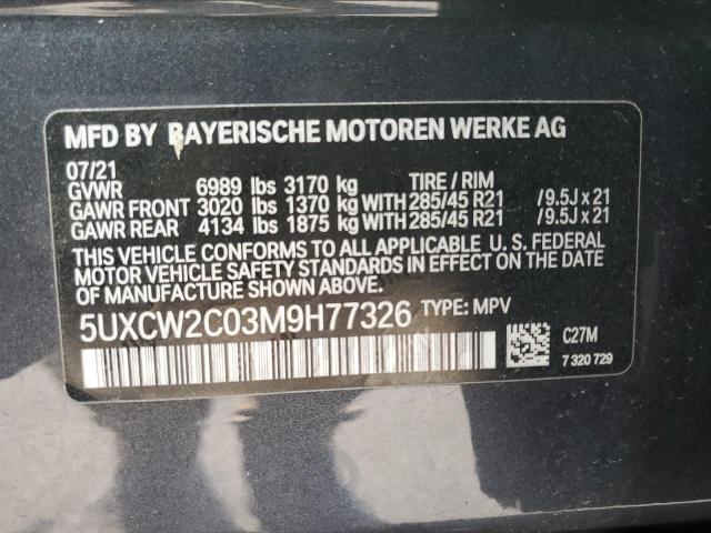 VIN 5UXCW2C03M9H77326 2021 BMW X7, Xdrive40I no.13