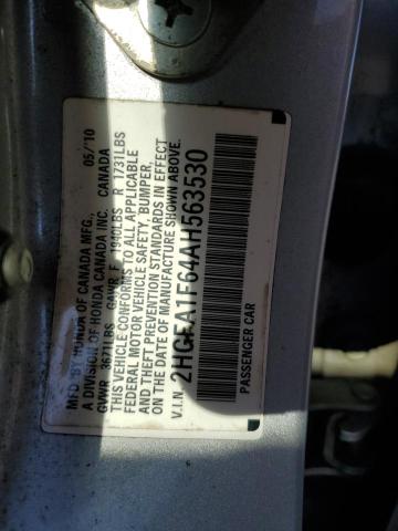 2010 Honda Civic Lx-S VIN: 2HGFA1F64AH563530 Lot: 47857984