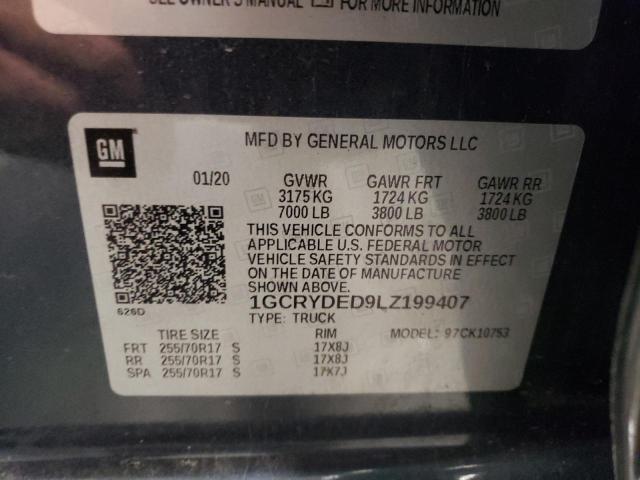 Lot #2484455557 2020 CHEVROLET SILVERADO salvage car