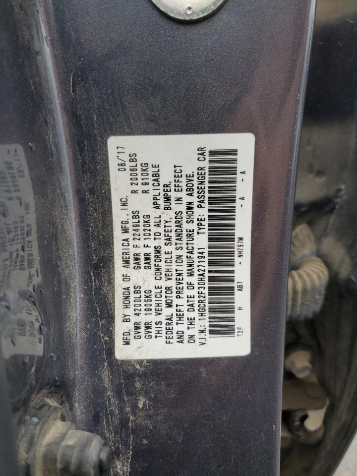 1HGCR2F30HA271941 HONDA ACCORD 2017