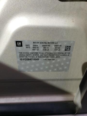 2014 Chevrolet Cruze Lt VIN: 1G1PC5SB4E7186408 Lot: 46202544