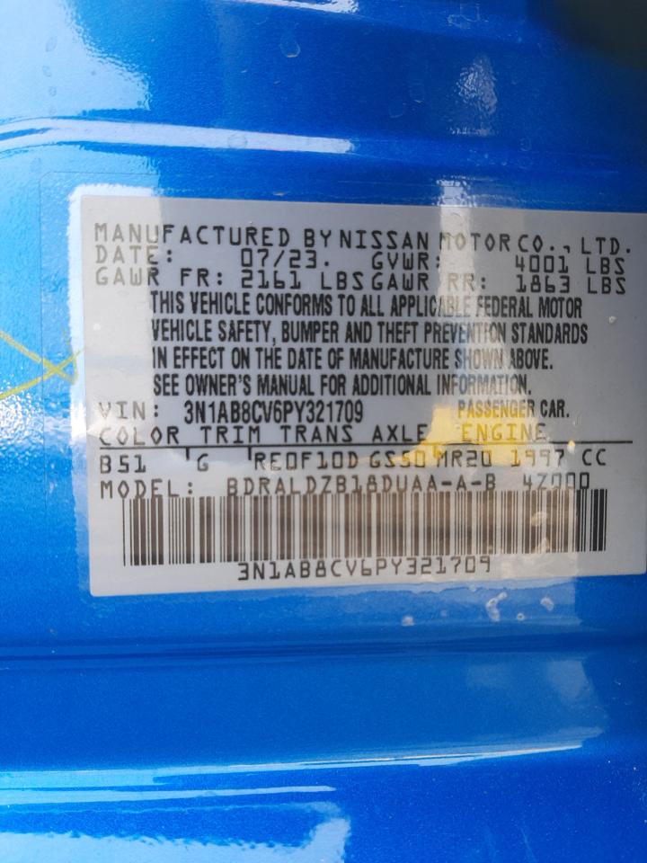 3N1AB8CV6PY321709 NISSAN SENTRA 2023