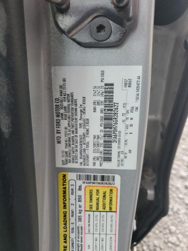 3FA6P0H76GR282622 FORD FUSION 2016