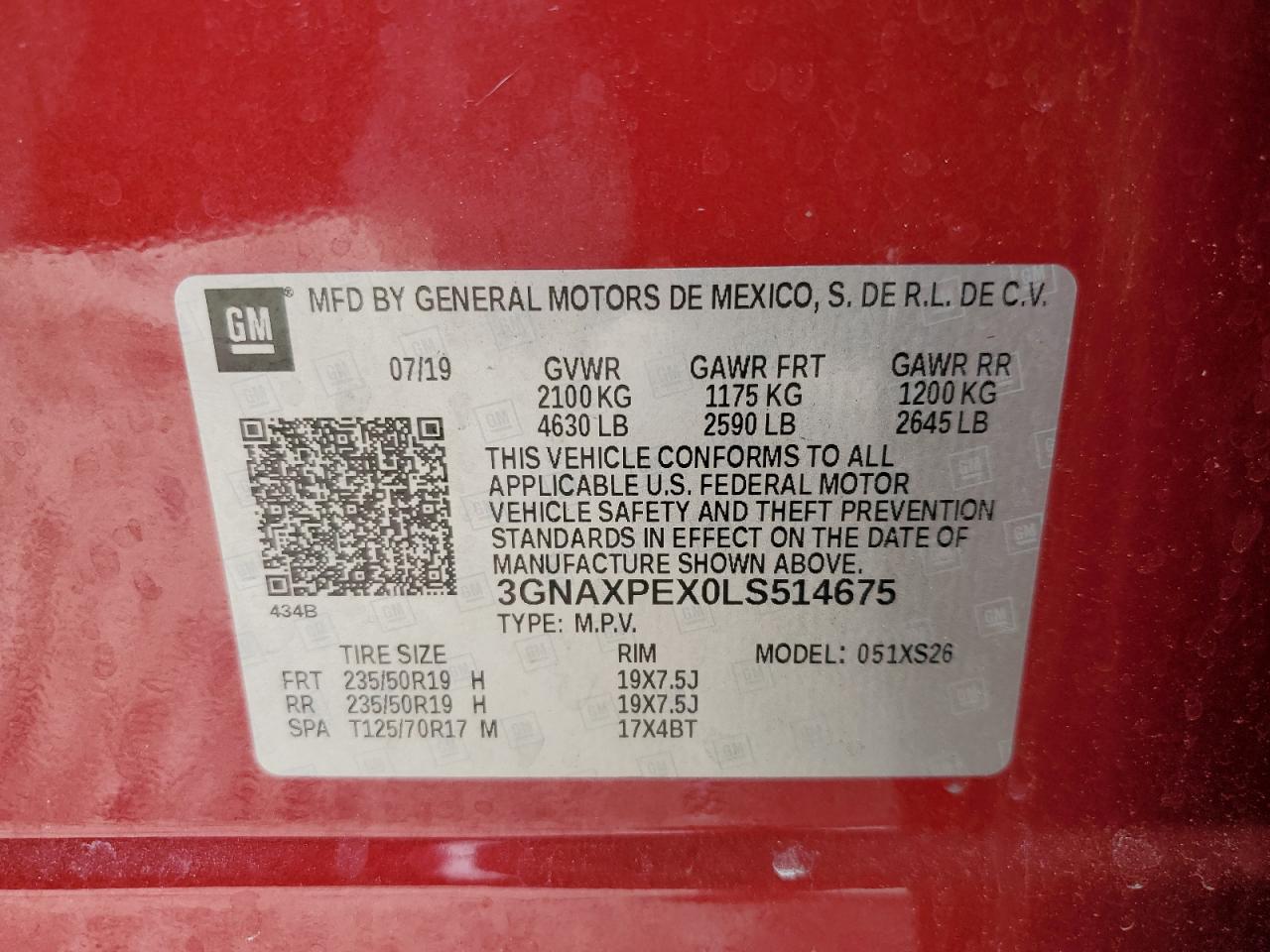 3GNAXPEX0LS514675 CHEVROLET EQUINOX 2020