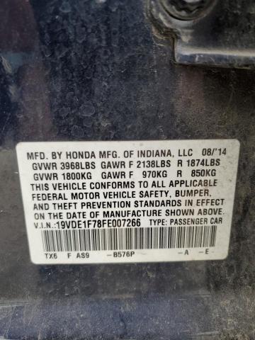 2015 ACURA ILX 20 TEC 19VDE1F78FE007266