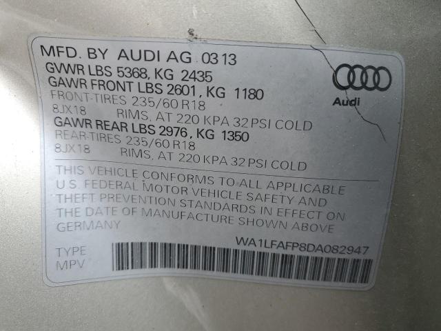 VIN WA1LFAFP8DA082947 2013 Audi Q5, Premium Plus no.12