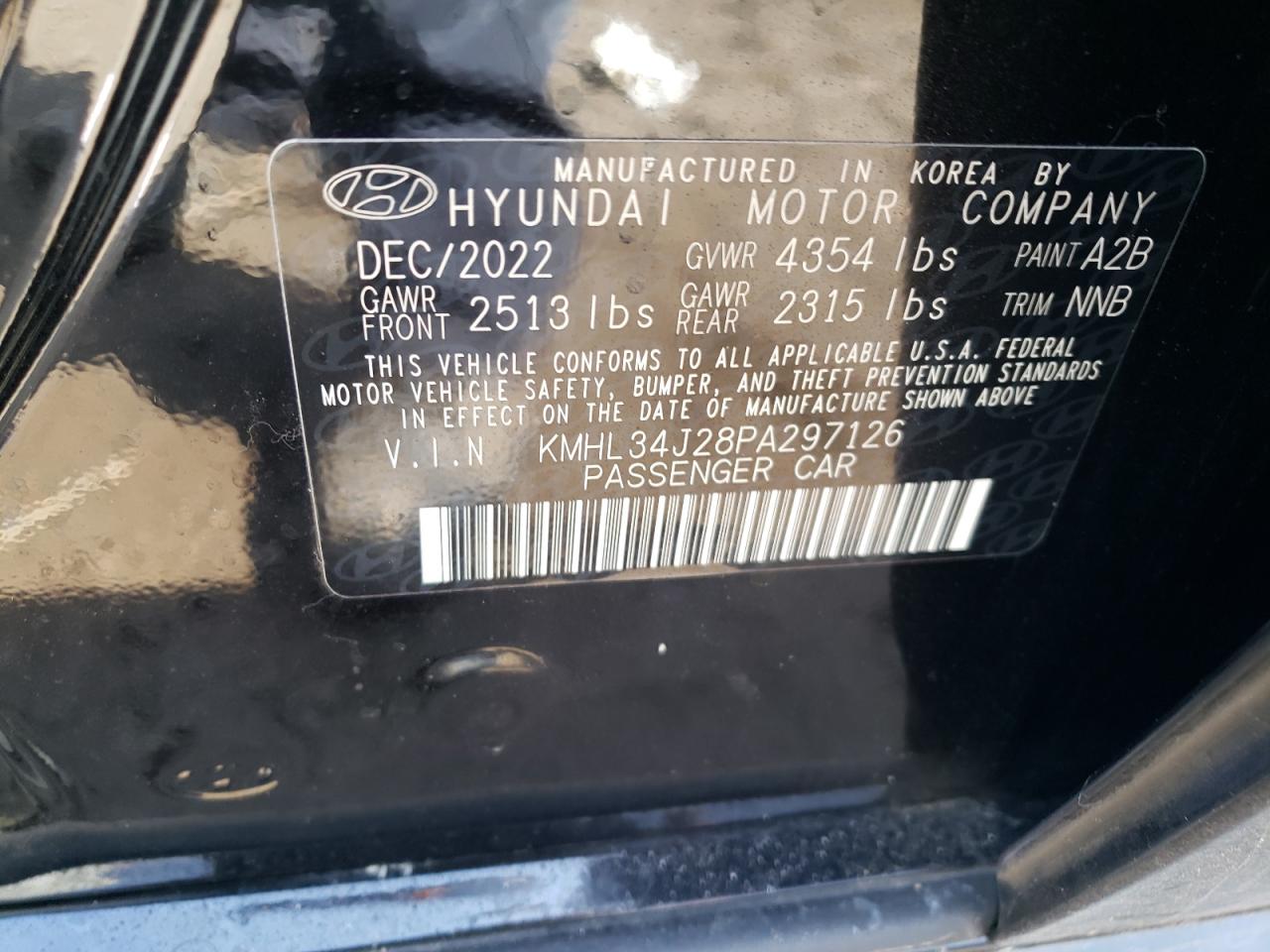 KMHL34J28PA297126 2023 Hyundai Sonata Limited