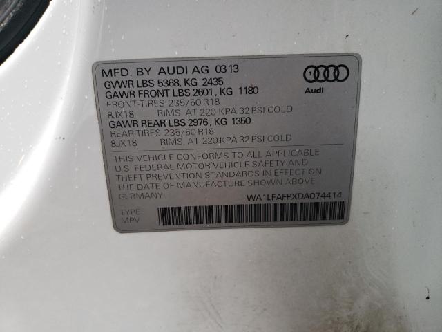 VIN WA1LFAFPXDA074414 2013 Audi Q5, Premium Plus no.13