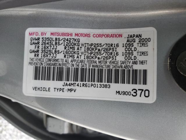 2001 Mitsubishi Montero Sport Limited VIN: JA4MT41R61P013383 Lot: 44573804