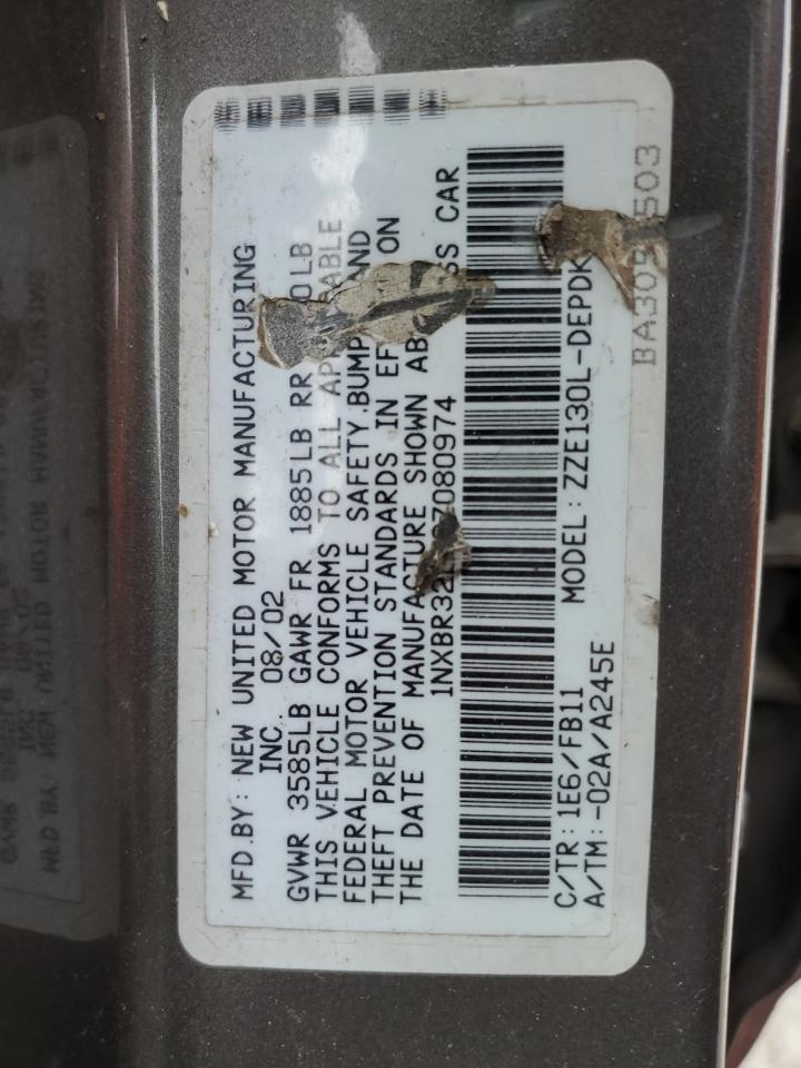 1NXBR32EX3Z080974 2003 Toyota Corolla Ce