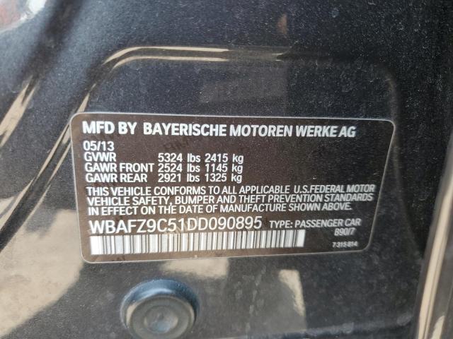 VIN WBAFZ9C51DD090895 2013 BMW 5 Series, 535 I Hybrid no.12