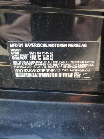 2024 BMW I4 EDRIVE3 - WBY43AW03RFR96912