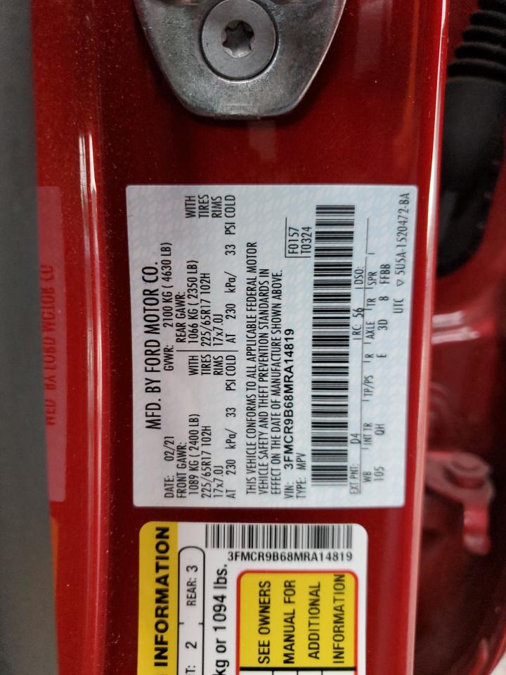 3FMCR9B68MRA14819 FORD BRONCO 2021