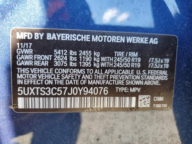  BMW X3 2018 Синій