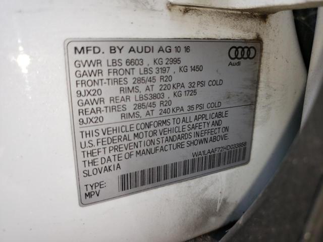 VIN WA1LAAF72HD033858 2017 Audi Q7, Premium Plus no.13