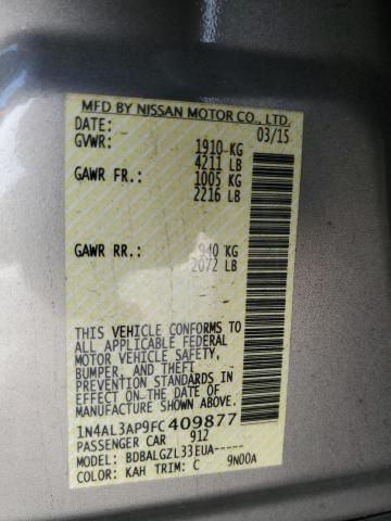 2015 NISSAN ALTIMA 2.5 - 1N4AL3AP9FC409877