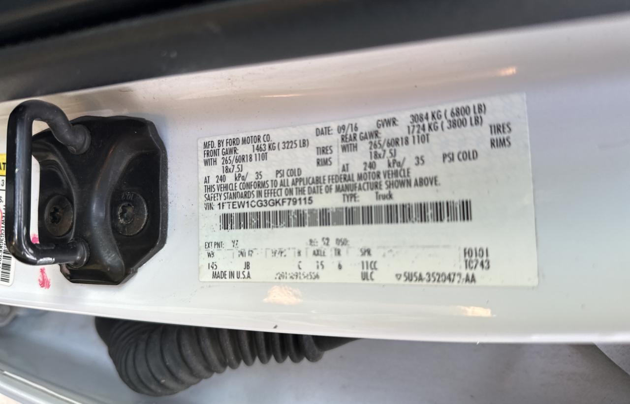1FTEW1CG3GKF79115 FORD F-150 2016