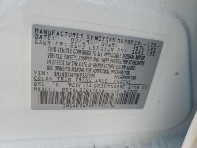2019 NISSAN SENTRA S - 3N1AB7AP4KY336636