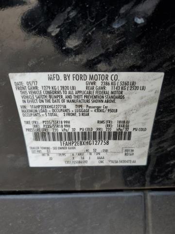 2017 Ford Taurus Sel VIN: 1FAHP2E8XHG127758 Lot: 45448874