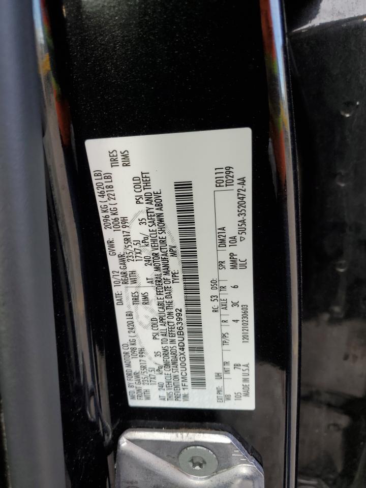 1FMCU0GX4DUB63992 2013 Ford Escape Se