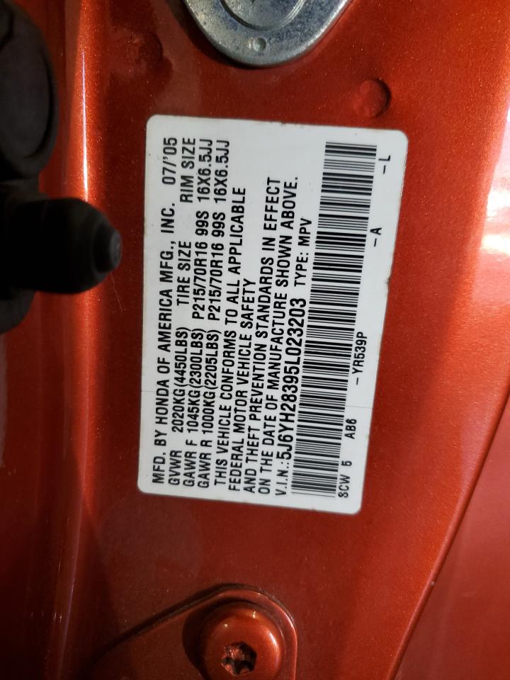 5J6YH28395L023203 2005 Honda Element Lx